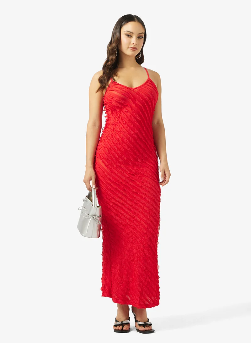 Ginger  Strappy Baby Frill Slip Dress for Women | Best Price UAE